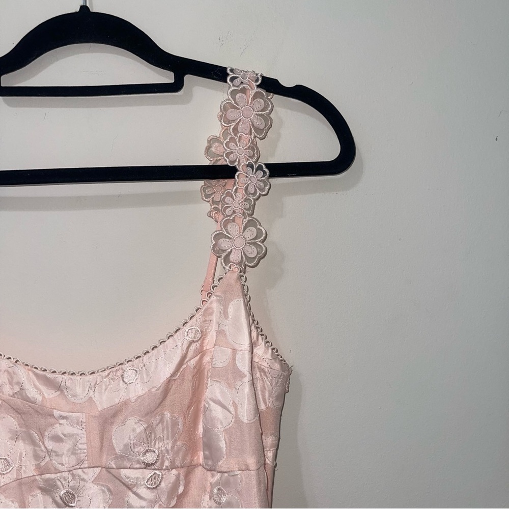Florence For Love And Lemons Blush Floral Midi Dress - Picture 8 of 9